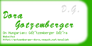 dora gotzemberger business card